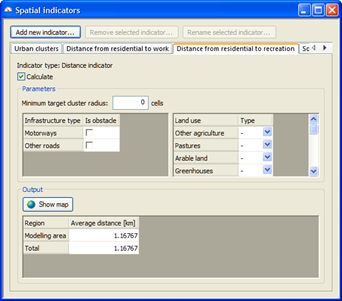 Distance from residential to recreation